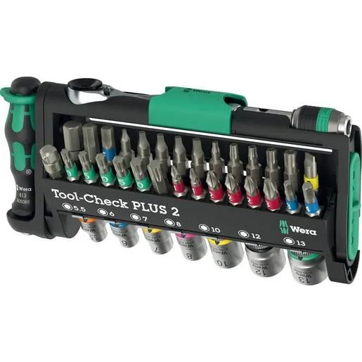 Wera 39 TLG.BITS,NÜSSE,MINI-RATSCHE / WERA TOOL-CHECK PLUS 2 05049056001