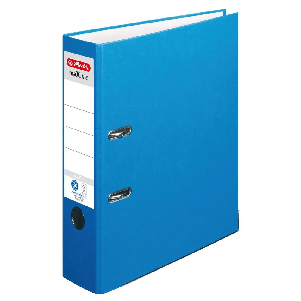 herlitz Ordner maX.file nature plus A4 8cm blau
