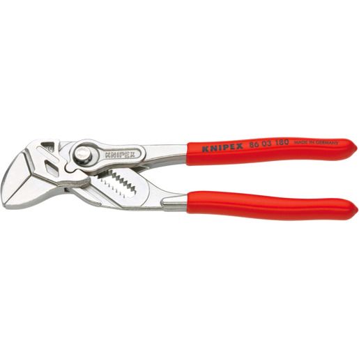 Knipex VERCHROMT 180 MM / KNIPEX ZANGENSCHLÜSSEL 86 03 180