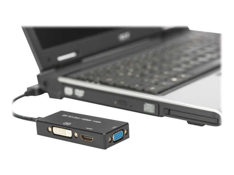 DIGITUS DisplayPort 3in1 Adapter / Konverter - DP - HDMI+DVI+VGA
