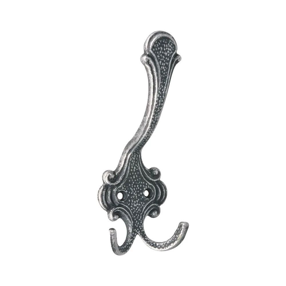 Siro Huthaken Kufstein Breite 58 mm, Höhe 148 mm, Zinkdruckguss eisenfärbig brüniert
