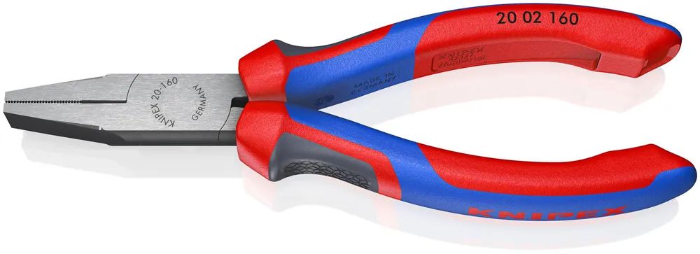 KNIPEX Flachzange mit Comfort-Griffen schwarz atramentiert 160 mm