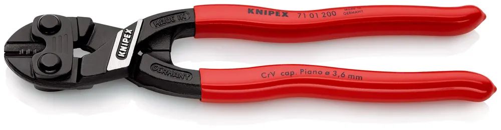 KNIPEX CoBolt® Kompakt-Bolzenschneider mit Kunststoff überzogen schwarz atramentiert 200 mm