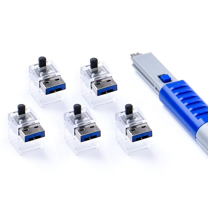 Smart Keeper Basic"LAN Cable" Lock dunkelblau 5 Stk.+Key