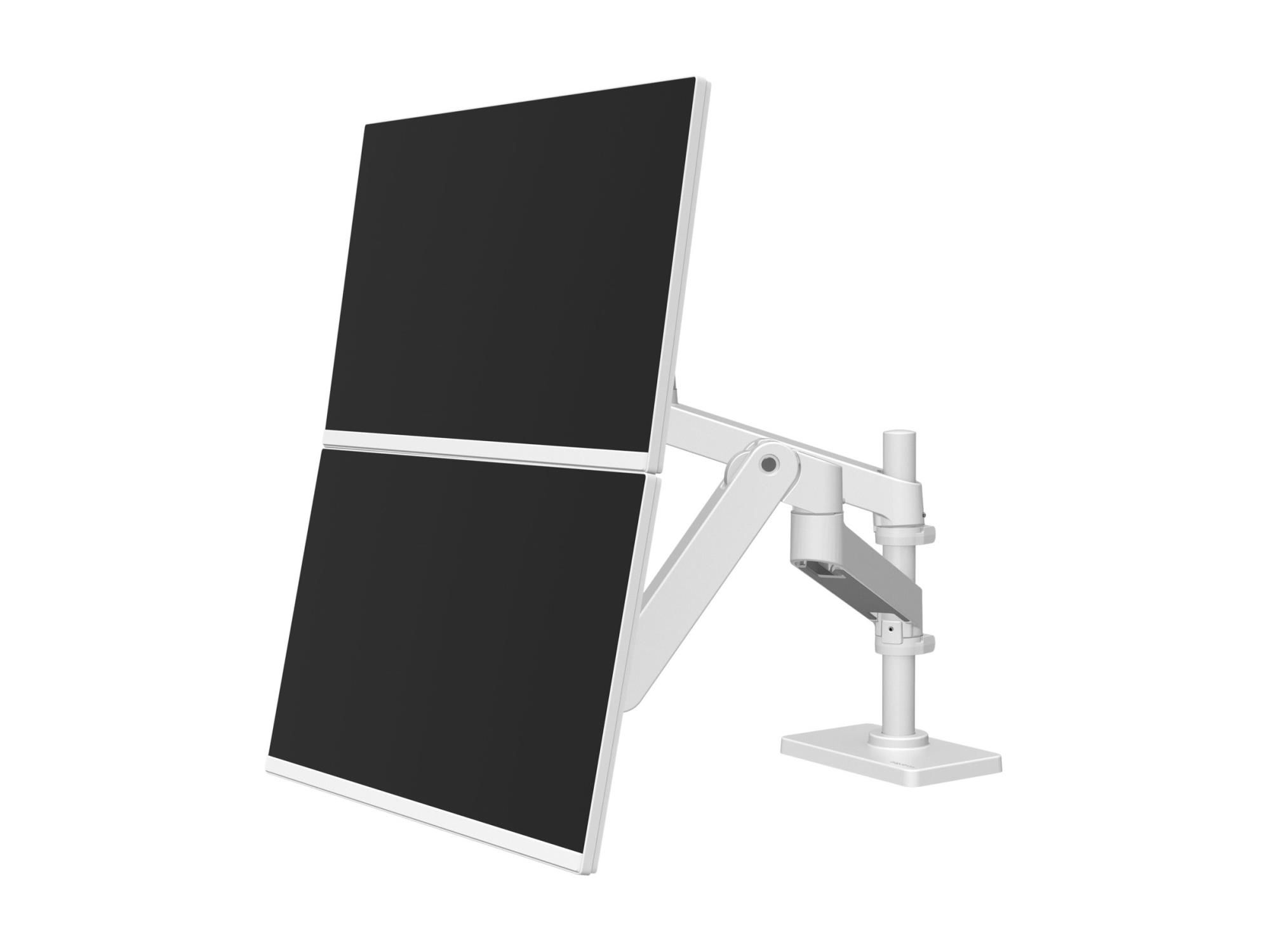 Ergotron LX Pro - Befestigungskit (Doppelarm) - für 2 LCD-Displays - Aluminium - weiß - Bildschirmgröße: bis zu 61 cm (bis zu 24 Zoll)