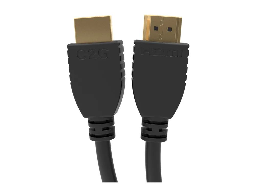 C2G Highspeed - HDMI-Kabel mit Ethernet - HDMI männlich zu HDMI männlich - 6 m - abgeschirmt - Schwarz - bi-direktional, unterstützt 4K 60 Hz (4096 x 2160)