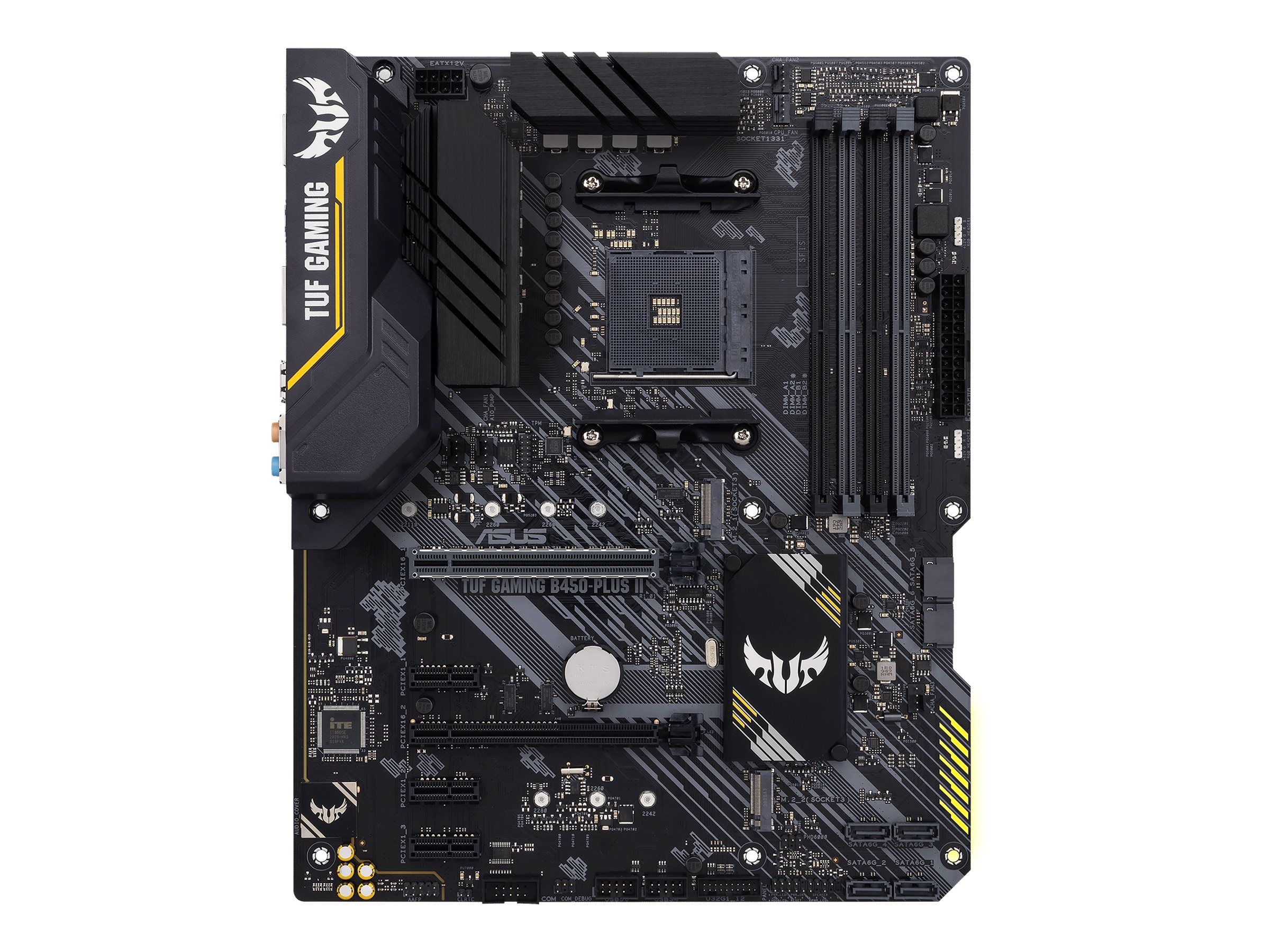 ASUS TUF GAMING B450-PLUS II - Motherboard - ATX - Socket AM4 - AMD B450 Chipsatz - USB 3.2 Gen 1, USB 3.2 Gen 2, USB-C Gen2 - Gigabit LAN - Onboard-Grafik (CPU erforderlich)