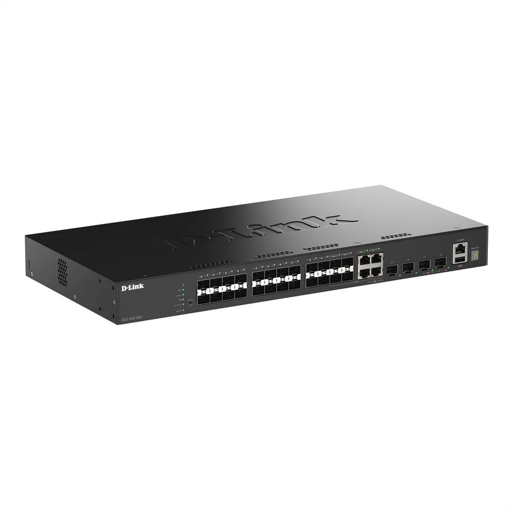 D-Link DGS 1530-28SC - Switch - L2+ - Smart - 24 x 10/100/1000 + 4 x Gigabit SFP + 4 x 10 Gigabit SFP+