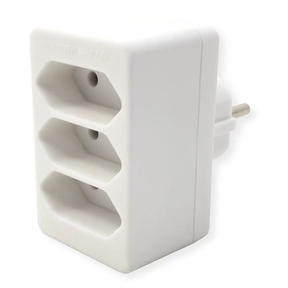 BACHMANN Multistecker 3xEuro, weiß 3x2,5A/230V