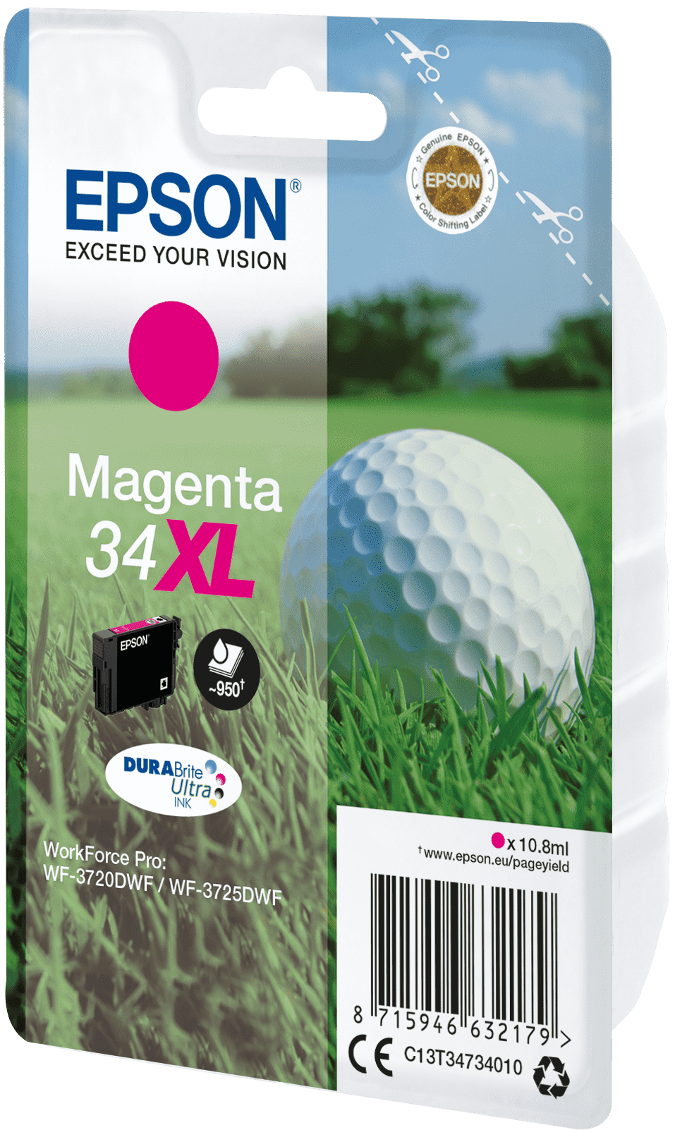 Epson 34 Tinte Golfball Singe, XL, magenta