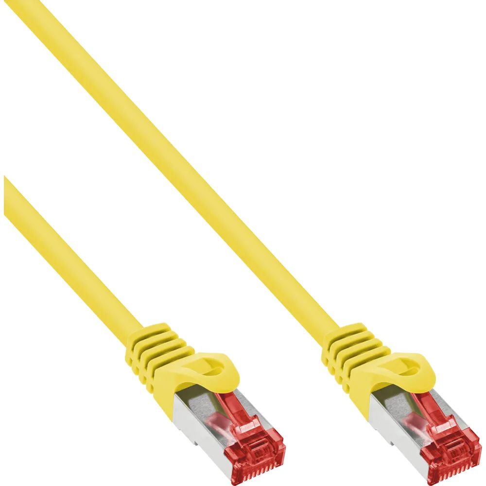 InLine 100er Bulk-Pack Patchkabel - S/FTP (PiMf) - Cat.6 - PVC - CU - gelb - 0,5m