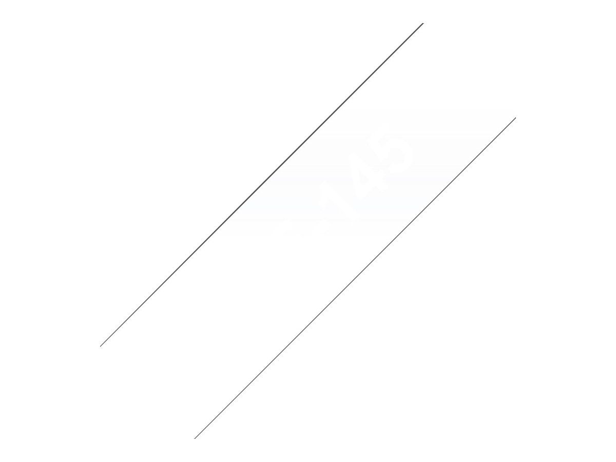 Brother TZe-145 - Standard-Klebstoff - weiß auf durchsichtig - Rolle (1,8 cm x 8 m)