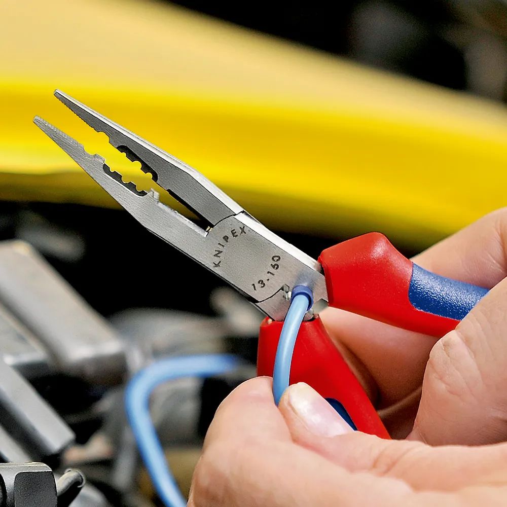 KNIPEX Verdrahtungszange mit Kunststoff überzogen schwarz atramentiert 160 mm