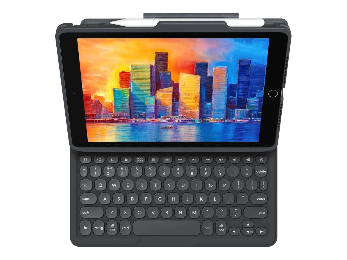 ZAGG Pro Keys - Tastatur und Foliohülle - hintergrundbeleuchtet - Bluetooth - QWERTZ - Deutsch - Schwarz/Grau Tastatur, Schwarz/Grau Gehäuse - für Apple 10.9-inch iPad Air (4. Generation, 5. Generation)
