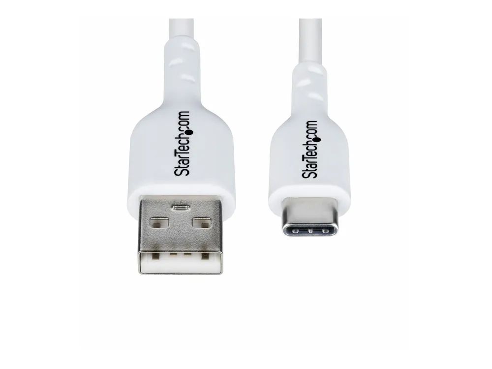 StarTech.com 2m (6.6ft) White USB-A to USB-C Charging Cable/Cord, M/M - USB-Kabel - USB (M)
