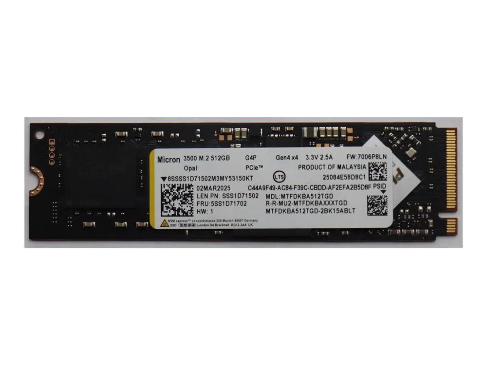 Lenovo Micron - SSD - verschlüsselt - 512 GB - intern