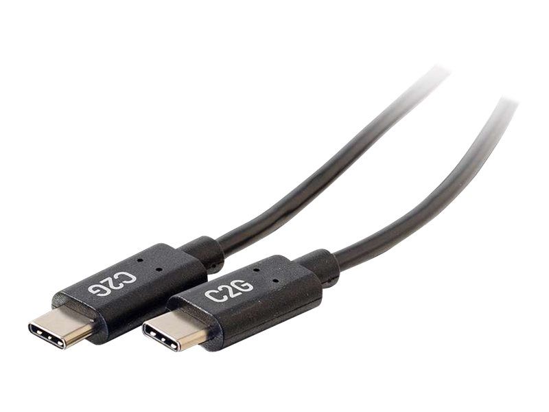 C2G 1.8m (6ft) USB C Cable - USB 2.0 (3A) - M/M USB Type C Cable - Black - USB-Kabel - 24 pin USB-C (M)