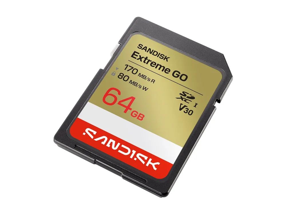 SanDisk SDXC Extreme GO 64GB (UHS-1, R 170MB/s / W80MB/s, 4K)