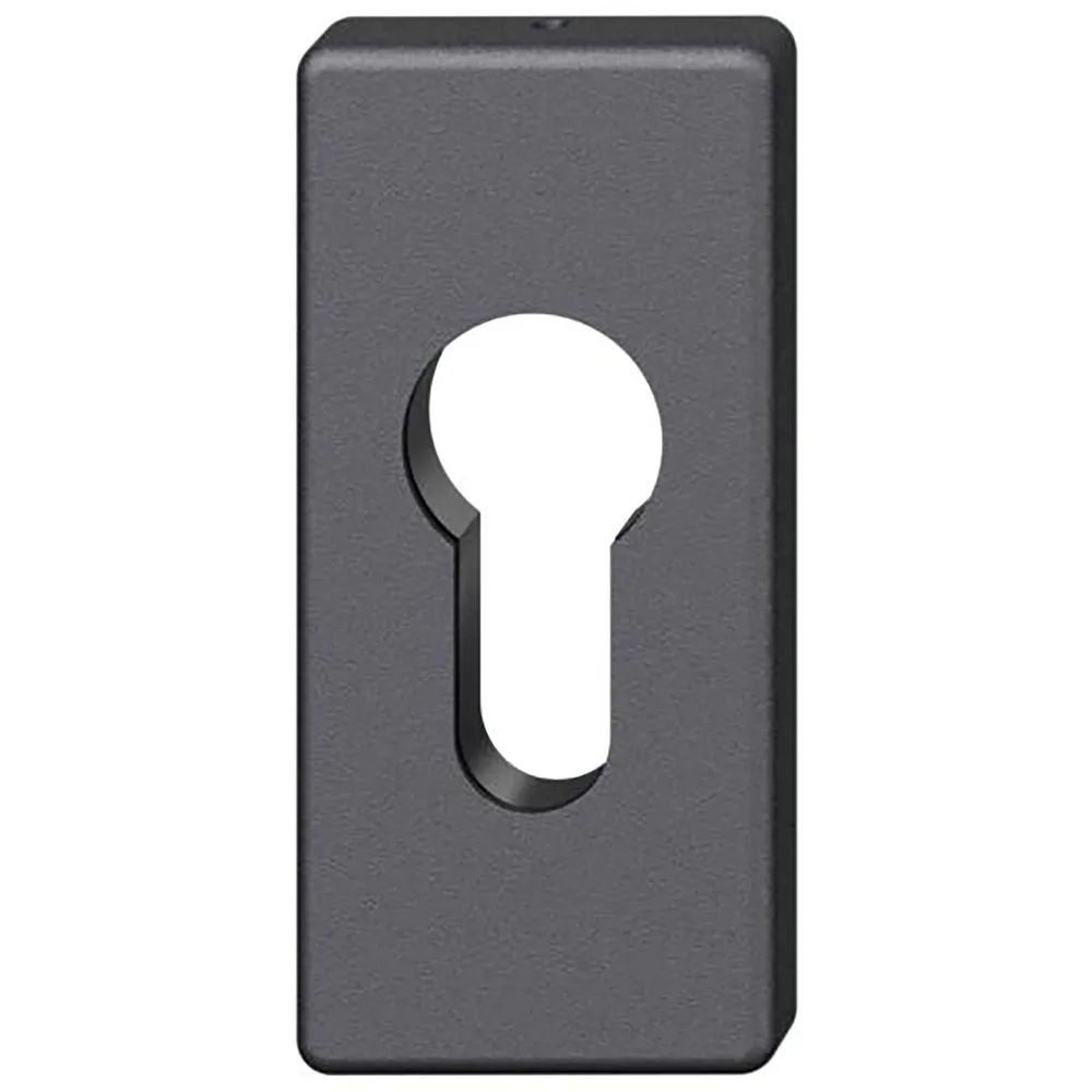 FSB Zylinderrosette 17 1778 eckig, Aluminium schwarz matt