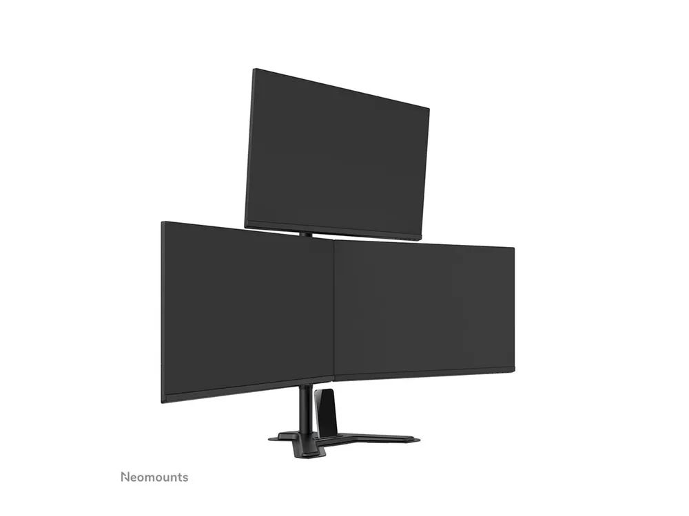 Neomounts Befestigungskit (Monitorarm, Basis) - Voll beweglich - für 3 Monitore - Stahl - Schwarz - Bildschirmgröße: 25.4-81.3 cm (10"-32")