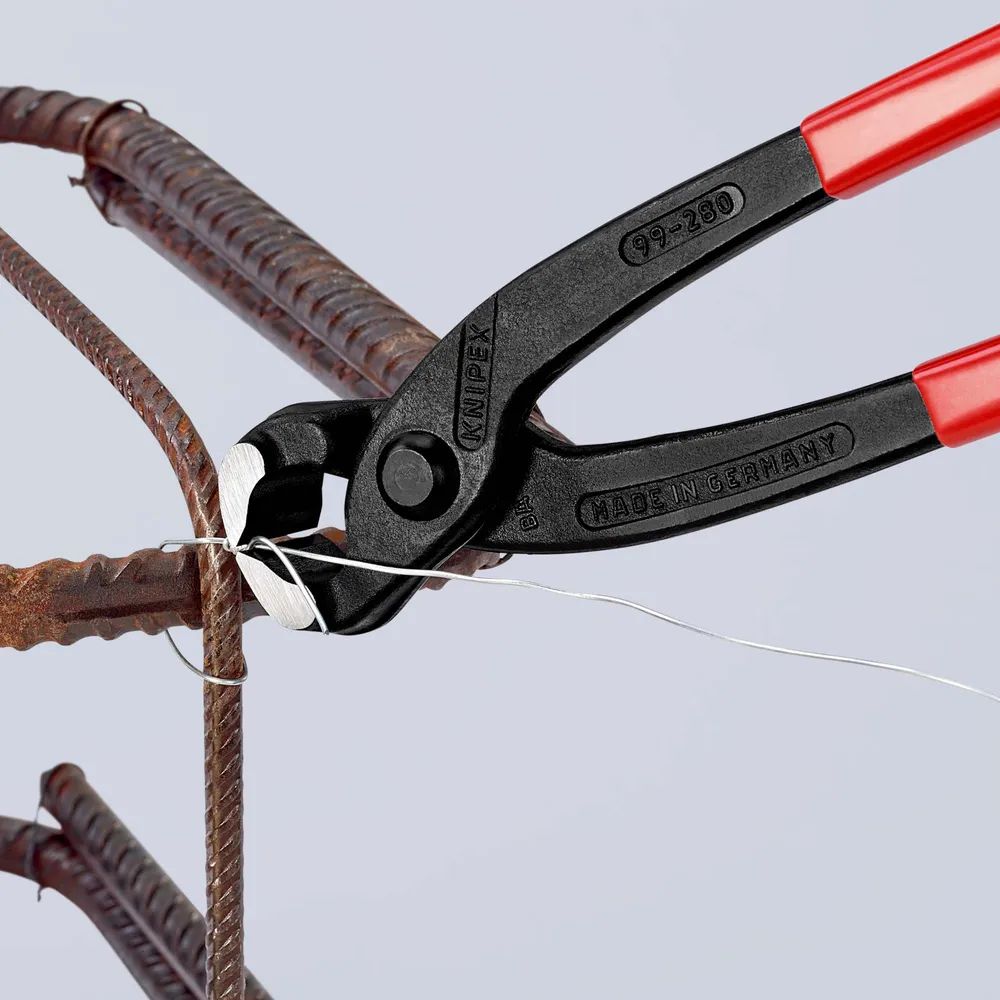 KNIPEX Monierzange (Rabitz- oder Flechterzange) mit Kunststoff überzogen schwarz atramentiert 280 mm