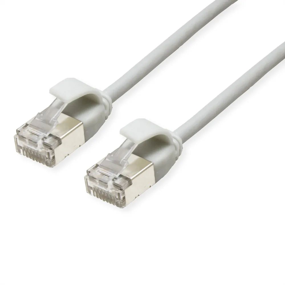 ROLINE U/FTP DataCenter Patchkabel Cat.6A (Class EA), LSOH, slim, grau, 0,3 m