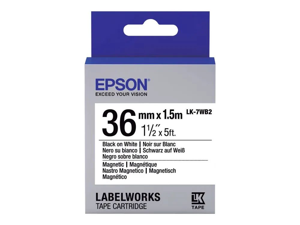 Epson LabelWorks LK-7WB2 - Schwarz auf Weiß - Rolle (3,6 cm x 1,5 m)