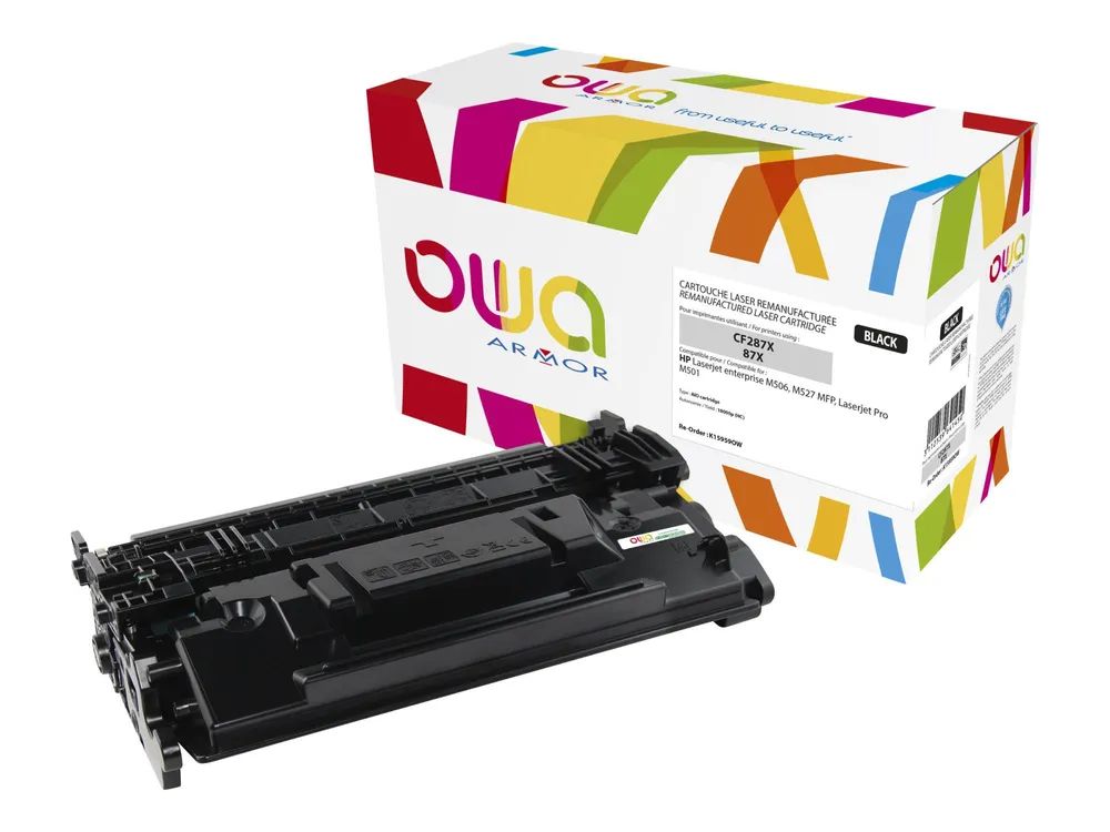 Armor OWA - Schwarz - kompatibel - wiederaufbereitet - Tonerpatrone (Alternative zu: HP CF287X, HP 87X)
