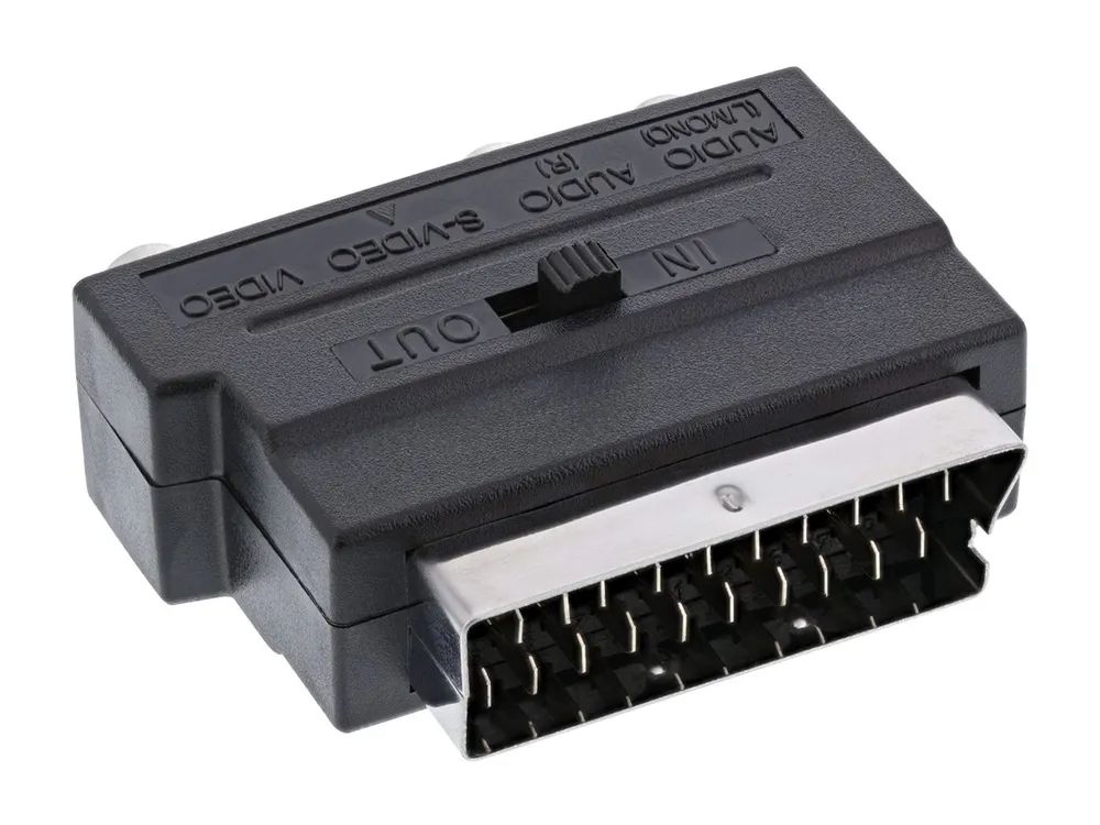 InLine Scart Adapter - Scart (in/out) an 3x Cinch Buchse und 1x S-VHS Buchse
