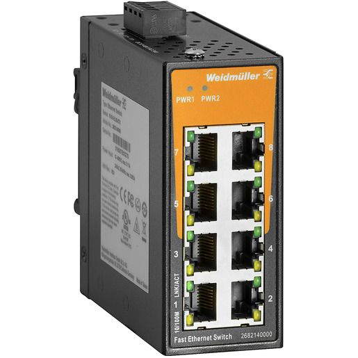 Weidmüller NETZWERK-SWITCH UNMANAGED 8POR / WEIDMÜ IE-SW-EL08-8TX 2682140000