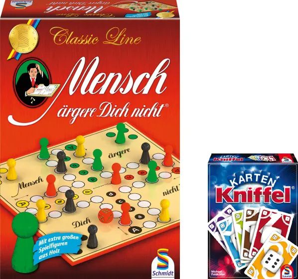 Schmidt Spiele GmbH Mädn Classic Line + Kniffel Kartenspiel