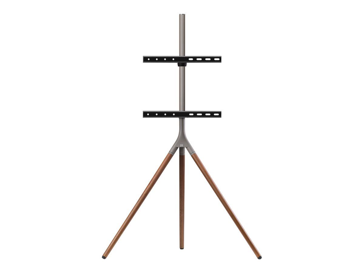 One for All WM 7471 - Aufstellung - Stativ - für Flachbildschirm - handgearbeitetes Holz - Nußbaum, gunmetal-grau - Bildschirmgröße: 81-165 cm (32"-65")