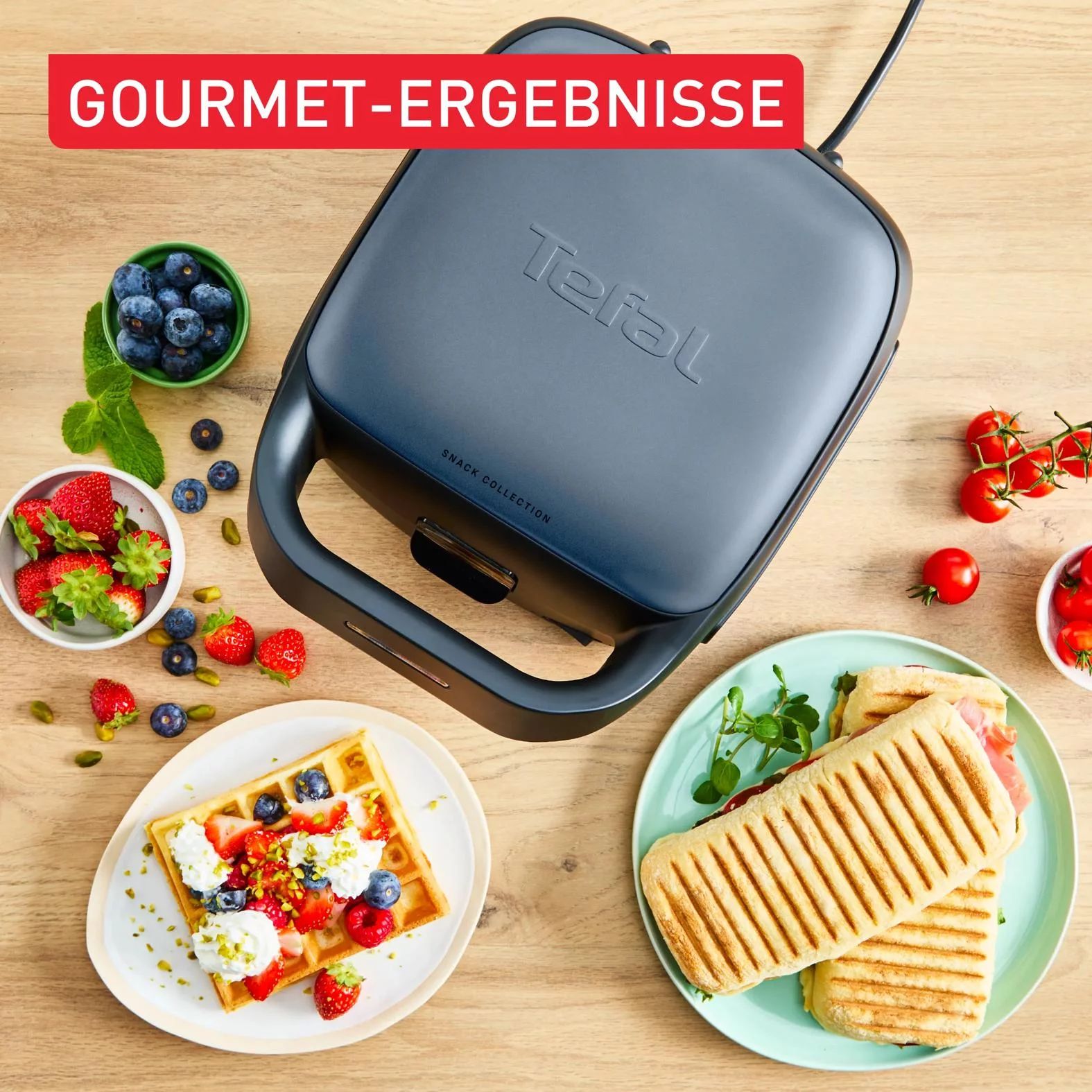 Tefal SW8674 Snack Collection Sandwich & Waffel Maker -  Aqua