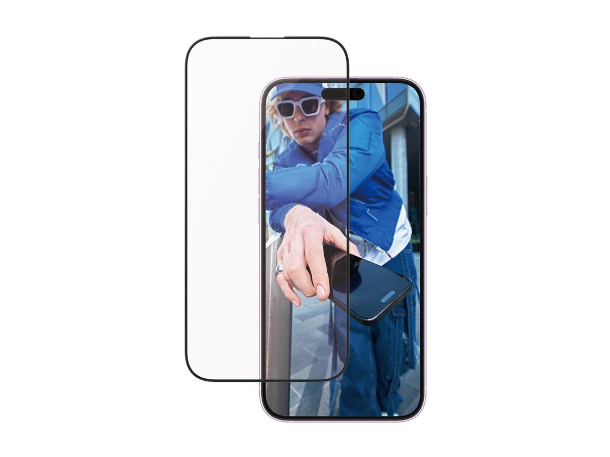 PanzerGlass Bildschirmschutz für Handy - ultra-weite Passform, Aluminiumrahmen