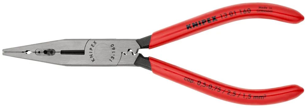 KNIPEX Verdrahtungszange mit Kunststoff überzogen schwarz atramentiert 160 mm