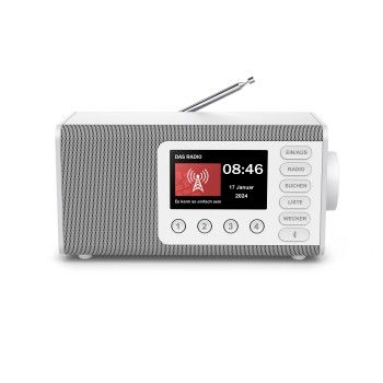 Hama Digitalradio "DR1001", FM/DAB/DAB+/Bluetooth® RX, Radiowecker, Weiß