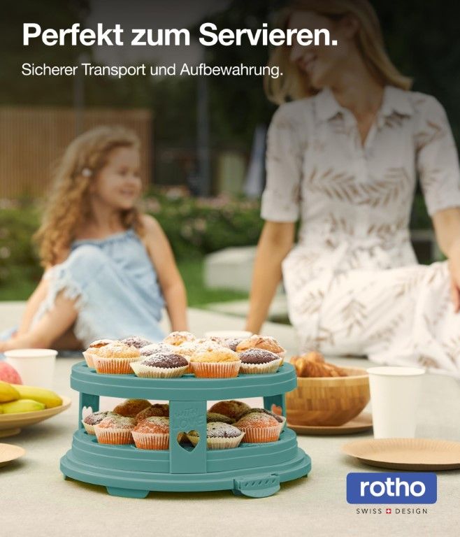 Rotho Tortenglocke XL 26 cm mit Trays FRESH