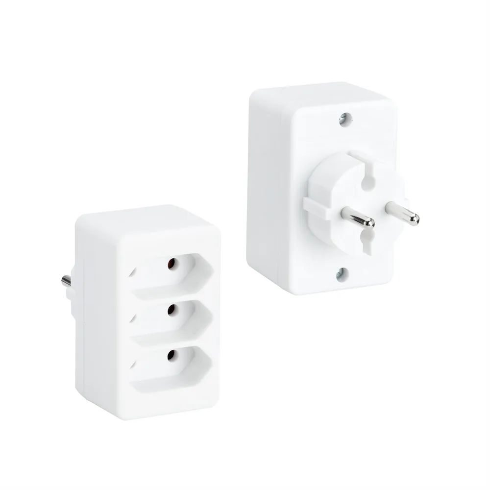 BACHMANN Multistecker 3xEuro, weiß 3x2,5A/230V