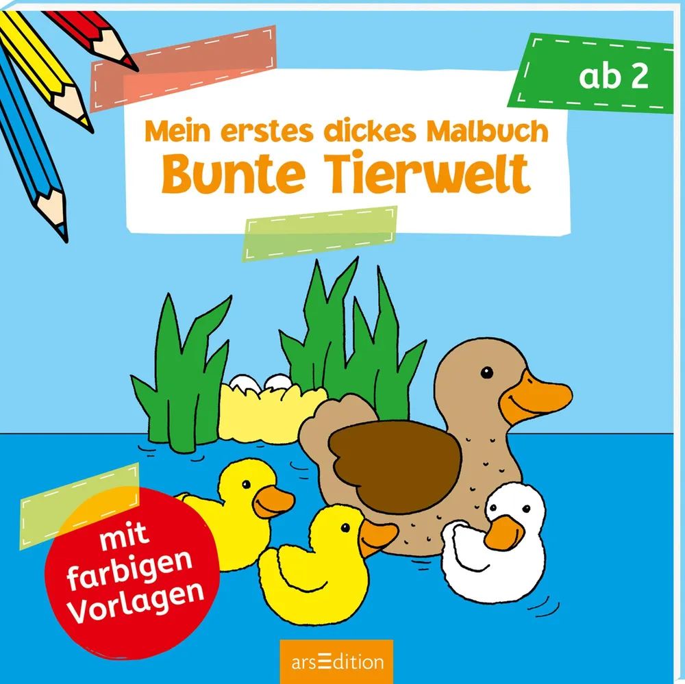 Ars Edition GmbH Mein 1. dickes Malbuch - Bunte Tierwelt