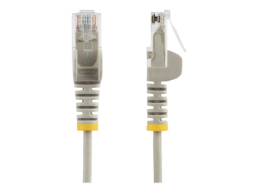 StarTech.com 1,5 m Cat6-Kabel - Schlankes Cat6-Patchkabel - Grau - Snagless RJ45-Anschlusse - Gigabit-Ethernet-Kabel - 28 AWG - Patch-Kabel - RJ-45 (M)
