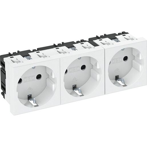 OBO STECKD.0°, 3-FACH 250V, 10/16A / OBO STD-D0 RW3 6120042