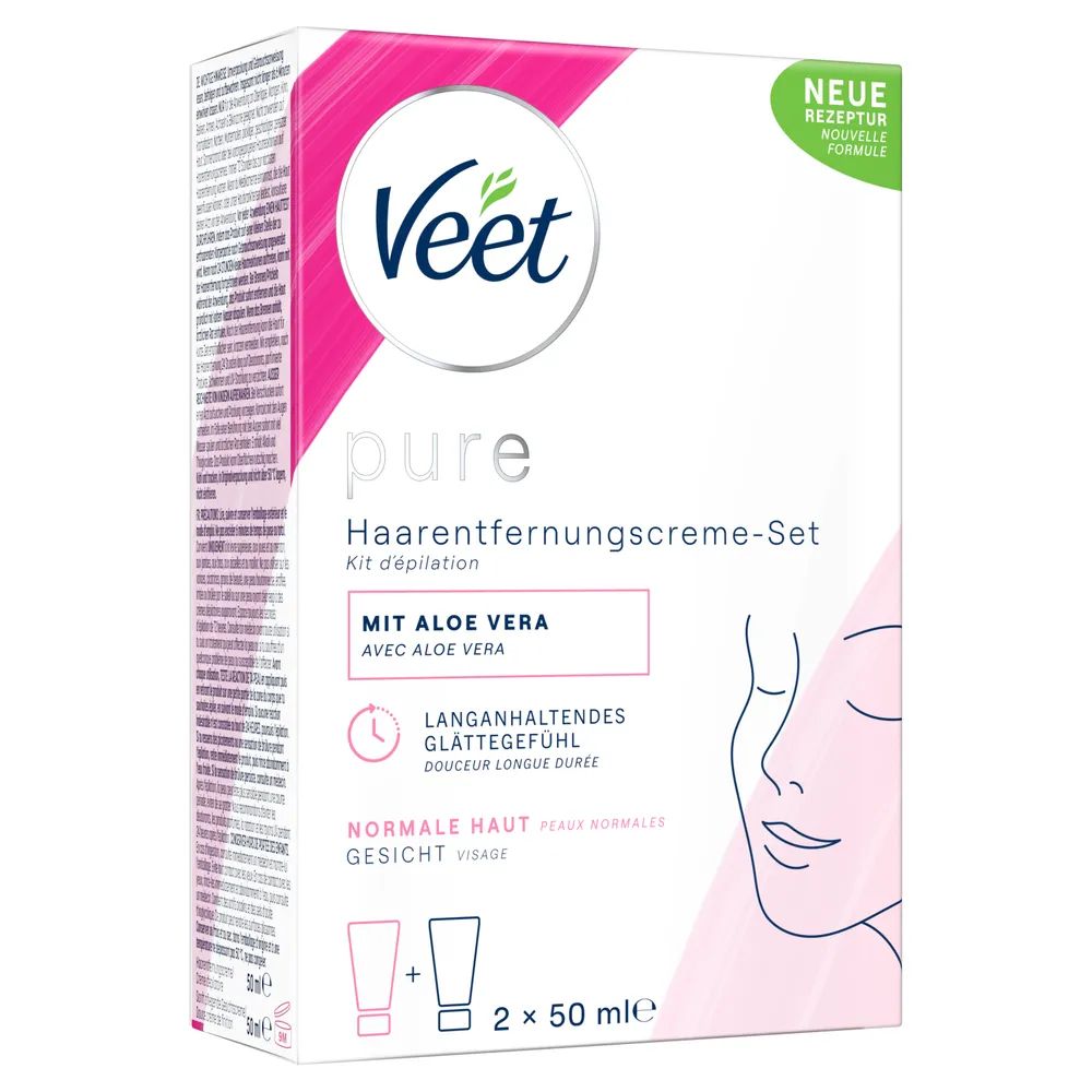 Veet Haarentfernungscreme Gesicht Set 2x50ml