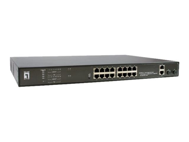 LevelOne GEP-2021 - Switch - 16 x 10/100/1000 (PoE)