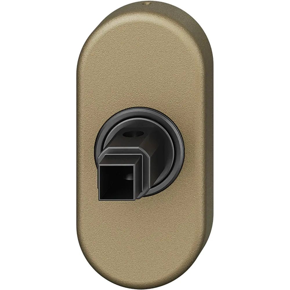 FSB Fenstergriff Adapter-Rosette oval 27x62x10 mm, Aluminium mittelbronzefarbig