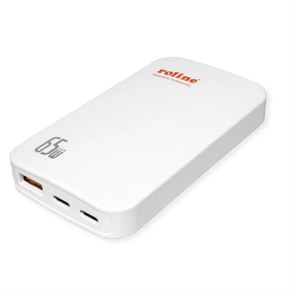 ROLINE USB Charger, schlank, mit klappbarem Euro-Stecker, 65W