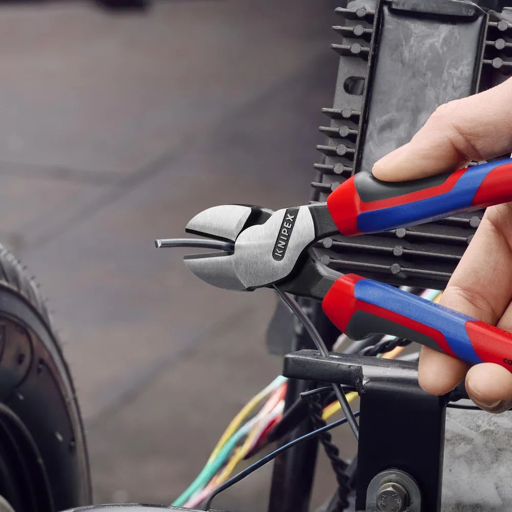 KNIPEX Kraft-Seitenschneider mit Comfort-Griffen schwarz atramentiert 200 mm