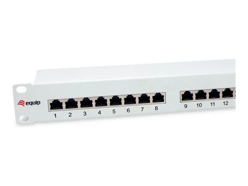 Equip Pro - Patch Panel - Rack montierbar - CAT 6 - STP - RJ-45 X 24 - Hellgrau - 1U - 48.3 cm (19")