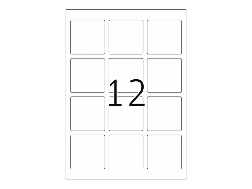 HERMA Special - Papier - matt - selbstklebend, entfernbarer Klebstoff - weiß - 60 x 60 mm 300 Etikett(en) (25 Bogen x 12)