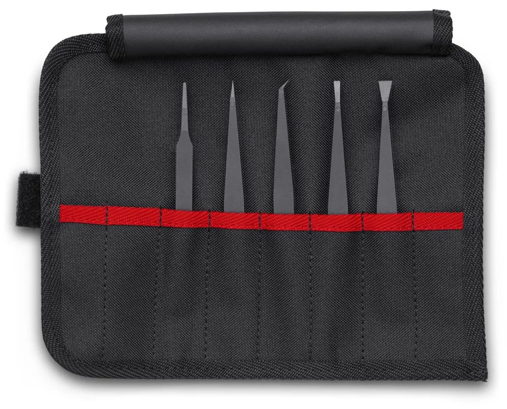 KNIPEX Kunststoffpinzetten-Set ESD 5-teilig 90 mm