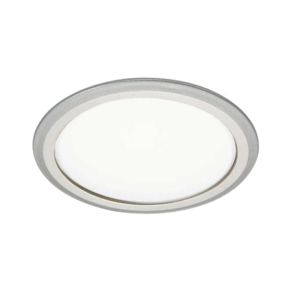 Elektra GmbH ische Gerät mbH ELEKTRA Einbauleuchte 8001B-58, warmweiß, ø 62 mm, silberfarbig
